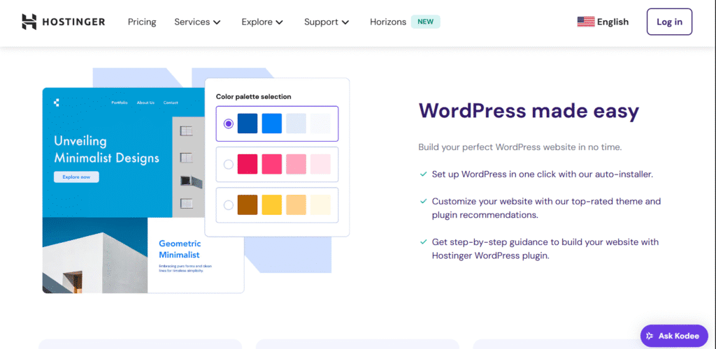 1 click wordpress installation